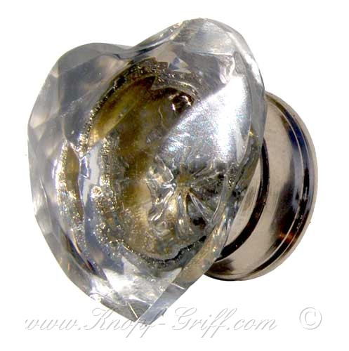 Glas Knauf- Möbelgriffe Diamant Herz